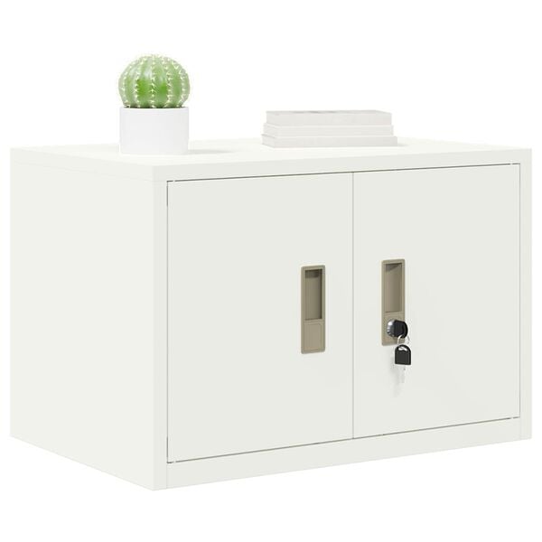 vidaXL Storage Cabinet White 60 x 40 x 40 cm Steel