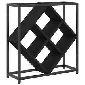 vidaXL Wine Rack 16 bottles Engineered Wood Black Oak