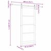 vidaXL Sliding Door White and Black 93 x 211 cm Solid Pine Wood