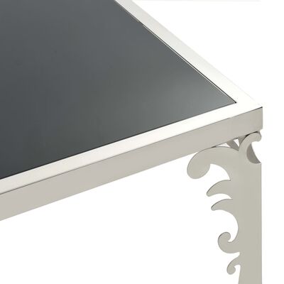 vidaXL Mirrored Coffee Table Stainless Steel and Glass 80x60x44 cm