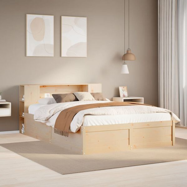 vidaXL Bed Frame without Mattress 160x200 cm Solid Wood Pine