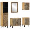 vidaXL 5 Piece Bathroom Furniture Set Solid Wood Mango