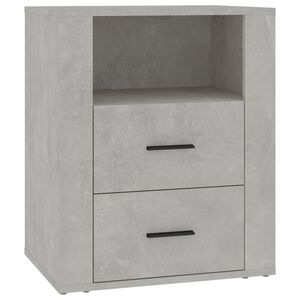 vidaXL Bedside Cabinet Concrete Grey 50x36x60 cm Engineered Wood