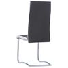 vidaXL Cantilever Dining Chairs 2 pcs Black Fabric