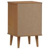 vidaXL Bedside Cabinet MOLDE Brown 40x35x65 cm Solid Wood Pine