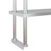 vidaXL Kitchen Work Table with Overshelf 120x60x145 cm Stainless Steel