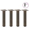 vidaXL Coffee Table Legs 4 pcs Natural Steel 30-32 cm Steel