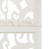 vidaXL Room Divider 3 Panels White Solid Wood Paulownia