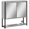 vidaXL Bathroom Mirror Cabinet Grey Sonoma 60x16x60 cm Engineered Wood