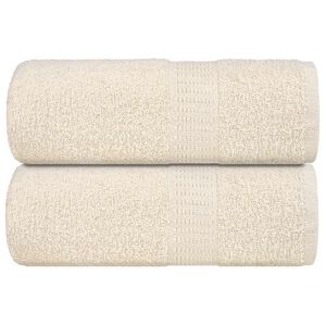 vidaXL Wash Towels "FROGN" 2 pcs Cream 30x30 cm 360 gsm