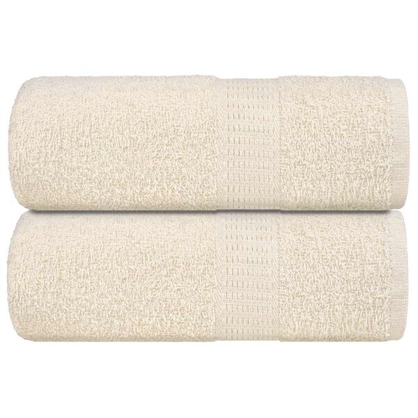 vidaXL Wash Towels "FROGN" 2 pcs Cream 30x30 cm 360 gsm