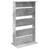 vidaXL Magazine Rack Concrete Grey 70 x 41 x 126 cm Engineered Wood