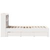 vidaXL Bookcase Bed without Mattress White 75x190 cm Small Single Solid Wood Pine