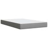vidaXL Box Spring Bed with Mattress Light Grey 120x200 cm Fabric