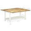 vidaXL Extendable Coffee Table White 90x(45-90)x45 cm Solid Mango Wood