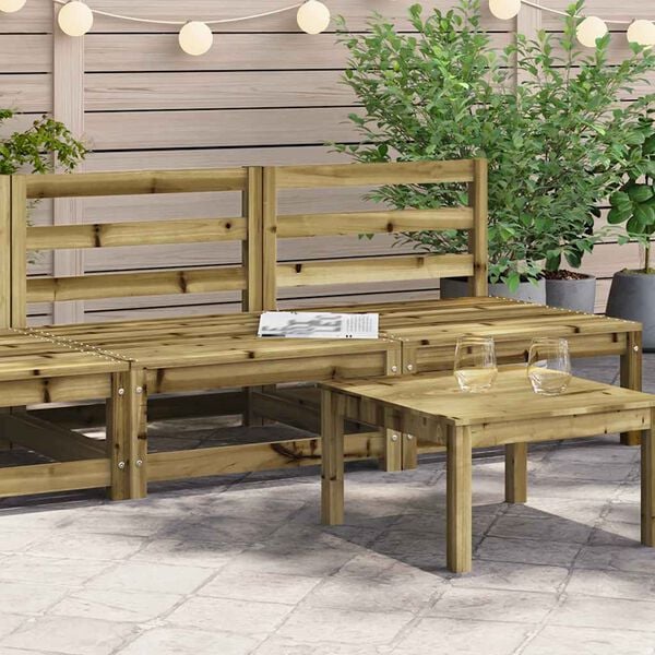 vidaXL Garden Sofas Armless 2 pcs 70x70x67 cm Impregnated Wood Pine