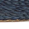 vidaXL Braided Rug Reversible Navy Blue and Natural 120 cm Jute Round