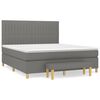 vidaXL Box Spring Bed with Mattress Dark Grey 160x200 cm Fabric