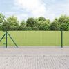 vidaXL Fence with Posts Green 0.4 x 25 m Steel
