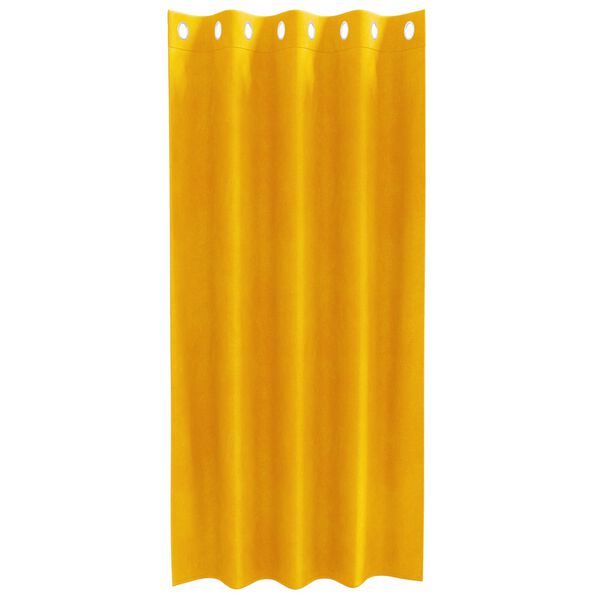 vidaXL Blackout Curtains 2 pcs Mustard Yellow 140 x 175 cm Velvet