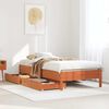 vidaXL Bed Frame without Mattress Wax Brown 90x200 cm Solid Wood Pine