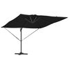 vidaXL Parasol Black 286 x 285 x 270 cm Aluminium