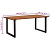 vidaXL Garden Table with U-shaped Legs 180x90x75 cm Solid Acacia Wood