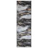 vidaXL Rug Runner LESAKA Black and Gold 80 x 150 cm Diamond Velvet