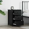 vidaXL Bedside Cabinet with Drawer 2 pcs Black Oak 40 x 36 x 60 cm
