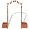vidaXL Trellis Rose Arch with Planters 180x40x205 cm