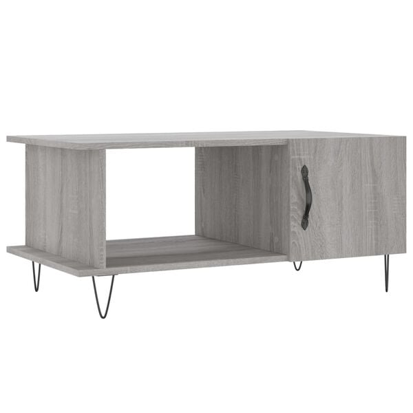 vidaXL Coffee Table Grey Sonoma 90x50x40 cm Engineered Wood