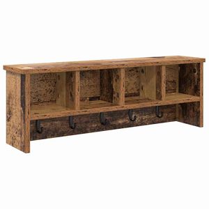 vidaXL Wall-Mounted Coat Rack Wall-Mounted Old Wood 75 x 16 x 26 cm