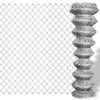 vidaXL Chain Link Fence Galvanised Steel 15x1,25 m Silver