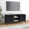 vidaXL TV Cabinet Black 110x35x48 cm Solid Pinewood