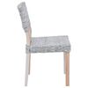 vidaXL Dining Chair 2 pcs White Wash 46 x 55 x 84 cm Kubu Rattan
