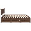 vidaXL Bed Frame with Drawer Brown Oak 200 x 200 cm Engineer Wood