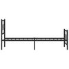 vidaXL Metal Bed Frame without Mattress with Footboard Black 90x200cm