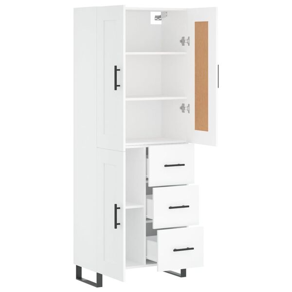 vidaXL Highboard White 69.5x34x180 cm Engineered Wood