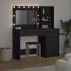 vidaXL Dressing Table Black 78.5 x 41 x 135 cm Engineered wood
