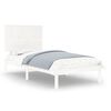 vidaXL Bed Frame without Mattress White 75x190 cm Small Single Solid Wood