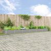 vidaXL Planter Light Grey 580 x 100 x 45 cm Galvanised Steel
