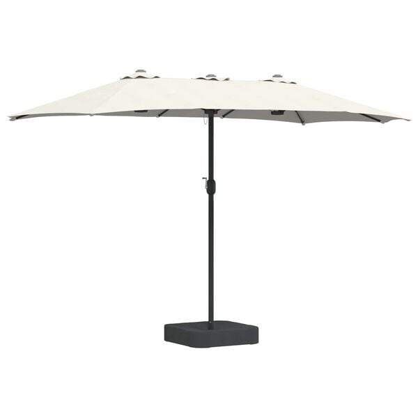 vidaXL Garden Parasol Sand and Anthracite 385 x 209 x 244 cm Polyester