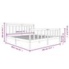 vidaXL Bed Frame without Mattress Super King Solid Wood