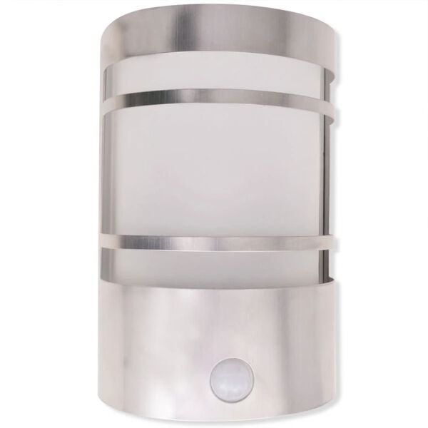 vidaXL Outdoor Wall Light with Sensor Stainless Steel