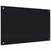 vidaXL Kitchen Backsplashes 2 pcs Black 80x50 cm Tempered Glass