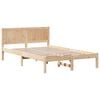 vidaXL Bed Frame Brown 120 x 190 cm Solid Pine wood