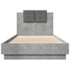 vidaXL Bed Frame without Mattress Concrete Grey 100x200 cm