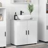 vidaXL Bathroom Cabinet with Storage High Gloss White 61 x 35 x 64 cm