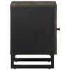 vidaXL Bedside Cabinets 2 pcs Black 40x33x46 cm Solid Wood Mango