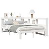 vidaXL Bookcase Bed without Mattress White 135x190 cm Double Solid Wood Pine